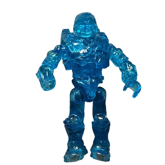 HALO MEGA BLOKS UNSC ACTIVE CAMO SPARTAN RECRUIT BLUE TRANSLUCENT MINI FIGURE - Picture 5 of 5